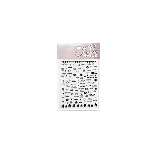 Flexi Stickers Black Text 01