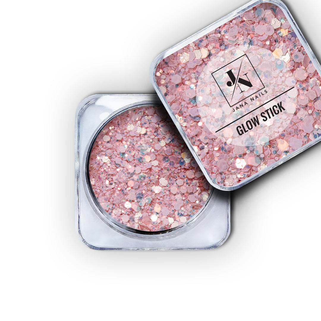 Sparkling Glitters - Glow Stick in coral hues for dazzling manicures.