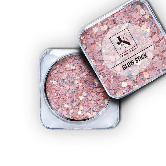 Sparkling Glitters - Glow Stick in coral hues for dazzling manicures.