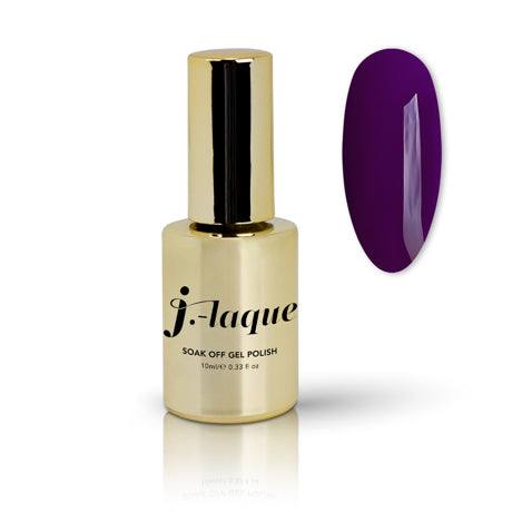 J-Laque 288 Eclipse Veil gel polish bottle with deep purple swatch, part of the Cosmic Sands Autumn 2024 collection.