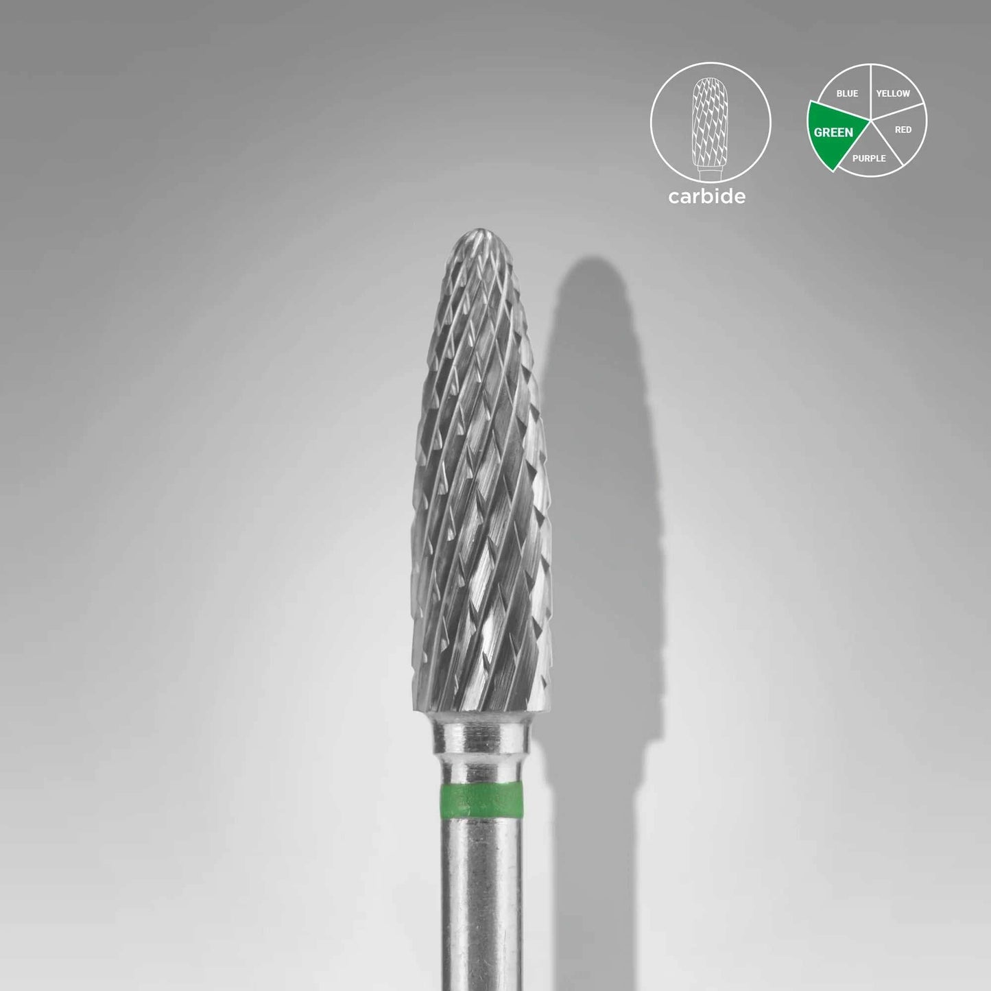 Staleks Expert Carbide nail drill bit corn green