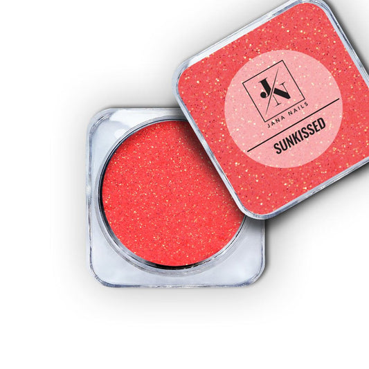 Sparkling Glitters Set Sunkissed coral glitter in elegant packaging.