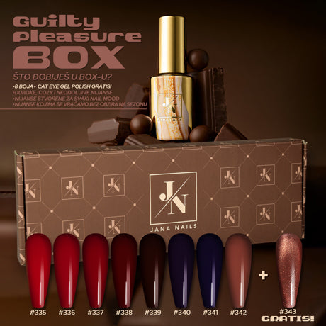 J-Laque Guilty Pleasure Box - 8 pcs + 1 Free Cat Eye !