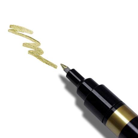 Chrome Marker 1 mm in gold with metallic effect.