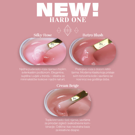 Hard One Builder Gel Silky Rose - 50 ml