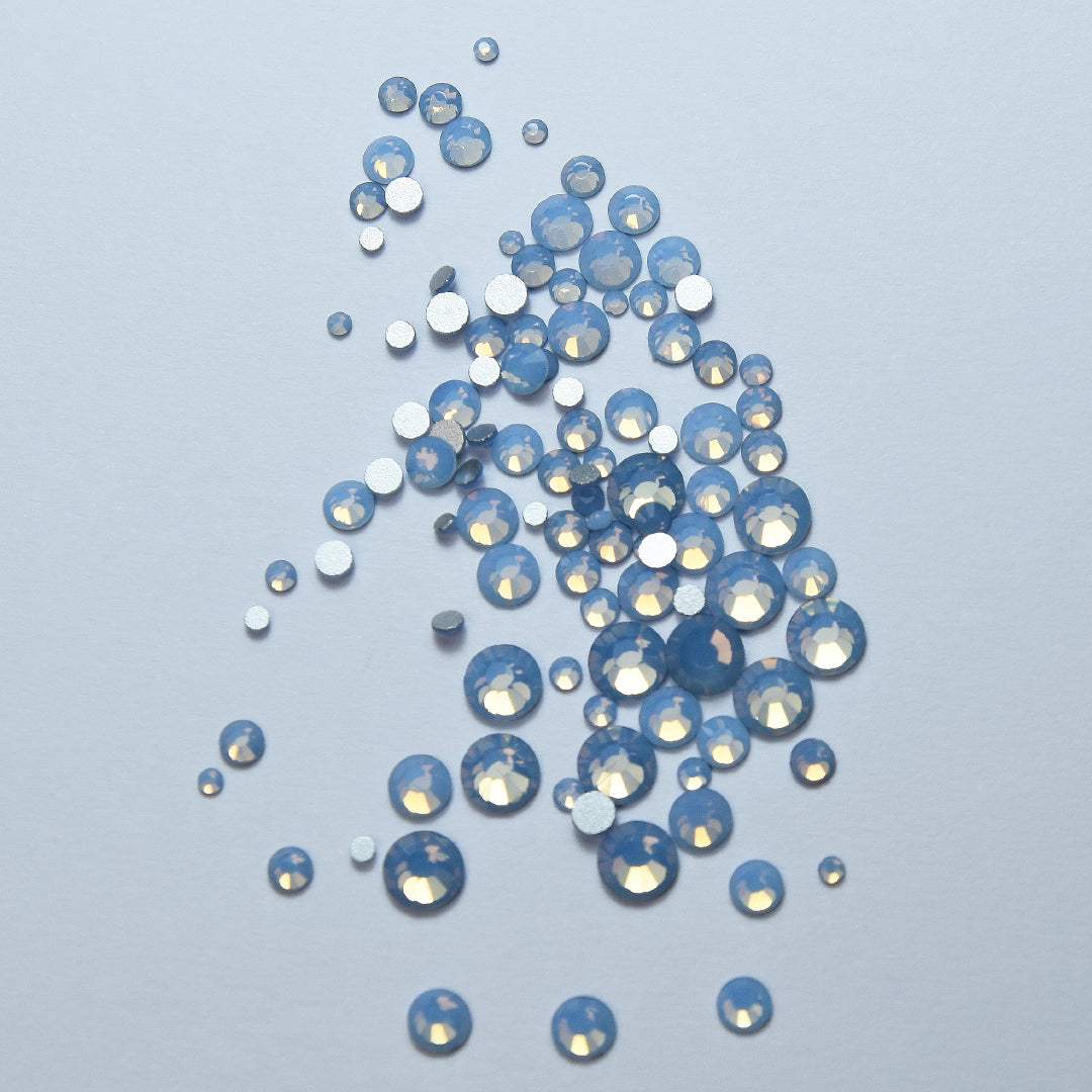 Opal Diamonds Mix Size 100 pces - Blue