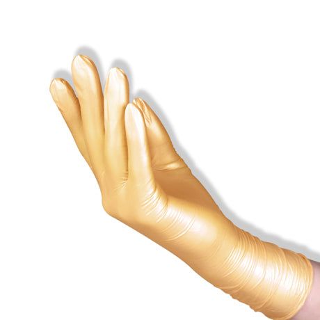 Gold Nitrile Gloves M