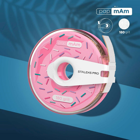 Staleks Disposable white abrasive tape EXPERT 180 grit Bobbinail