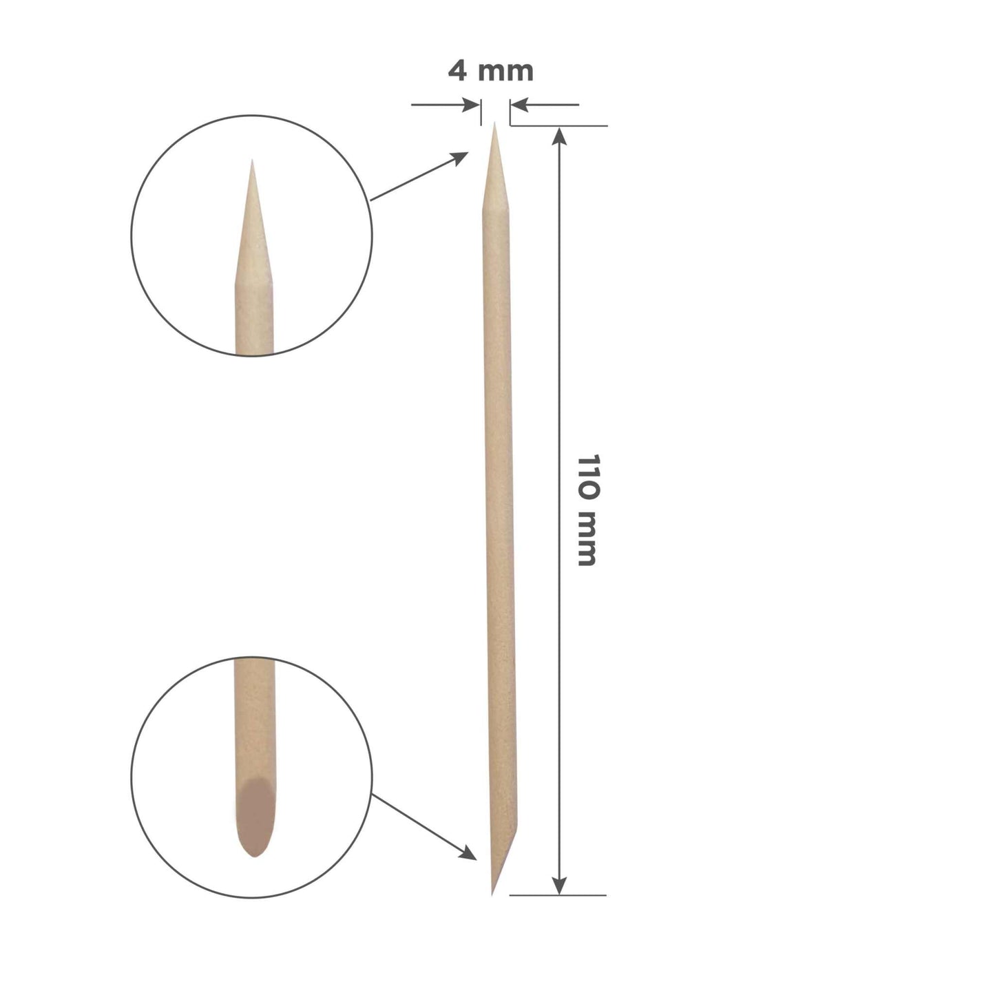 Staleks Orange stick 110 mm (100 pcs)