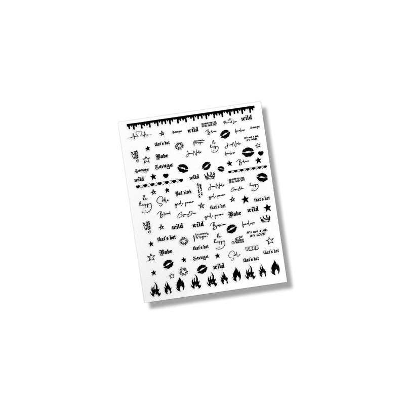 Flexi Stickers Black Text 01
