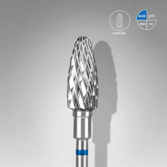 Staleks Carbide Corn Blue 14 mm with durable cone design for professional nail care.