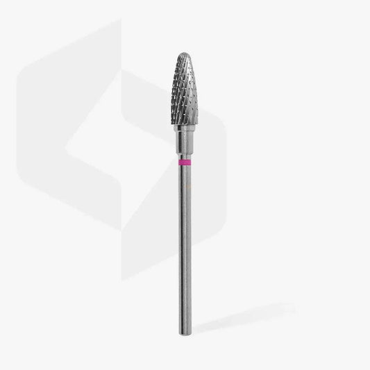 Staleks Carbide Corn Purple 13 mm, professional nail drill bit, 5 mm diameter, durable and heat-resistant.