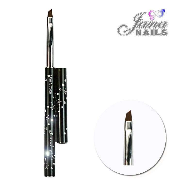 Jana Nails Glam One Stroke brush for precise nail art, made with top-quality synthetic materials.