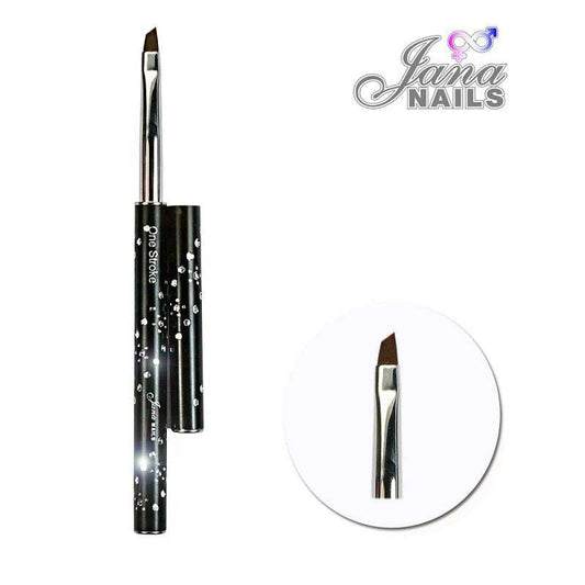 Jana Nails Glam One Stroke brush for precise nail art, made with top-quality synthetic materials.