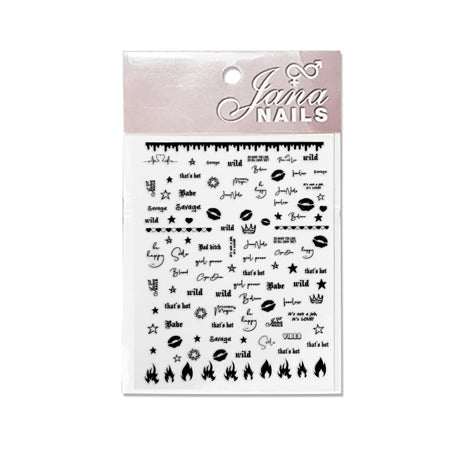 Flexi Stickers Black Text 01
