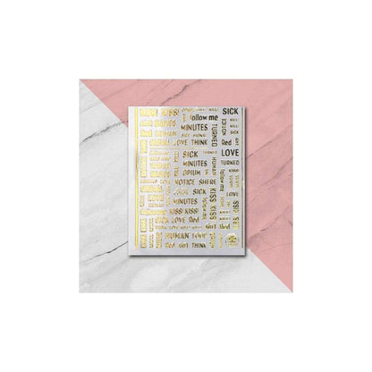 Nail Art Text Stickers 1