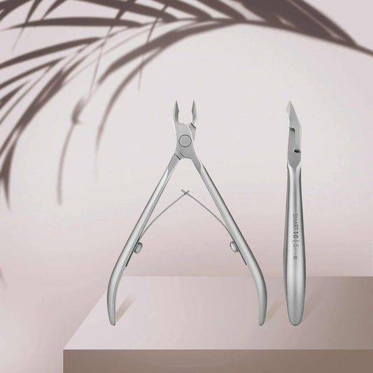 Staleks Pro Smart 10 cuticle nipper 5mm with stainless steel and satin finish.