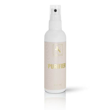 Purifier 100 ml alcohol-based cleaning and disinfecting liquid bottle.