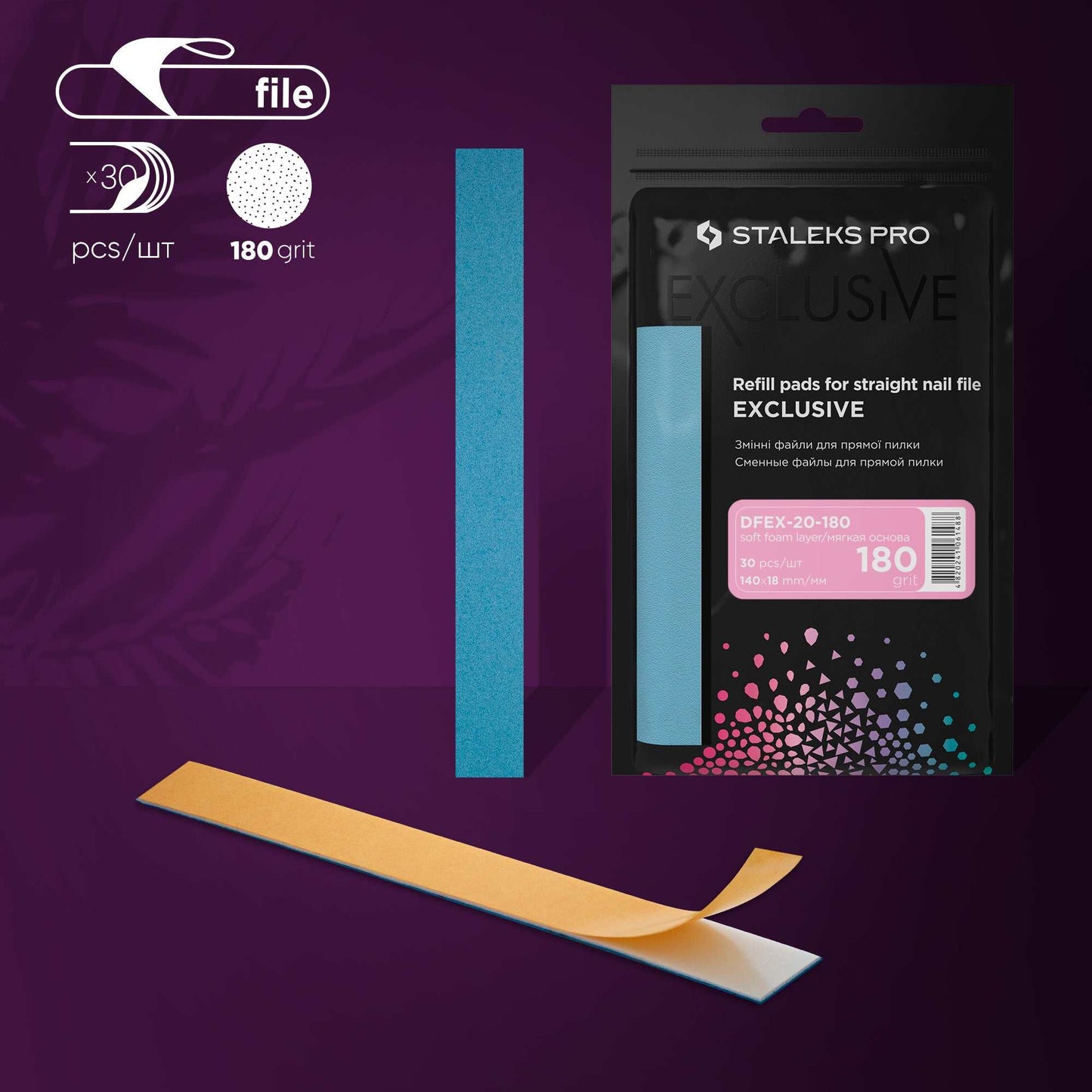 Staleks Abrasifs Soft 180 pour lime métal straight MBE-20