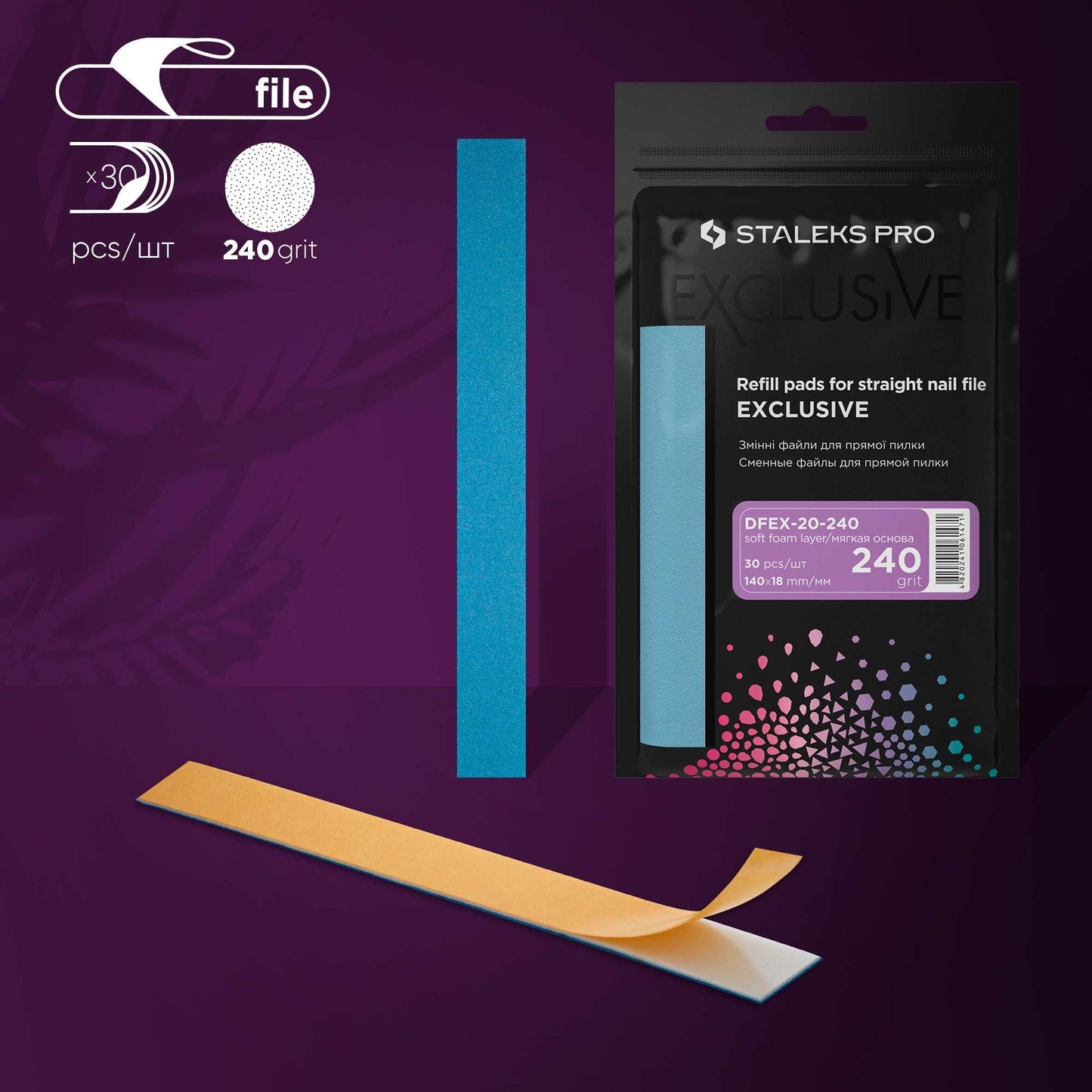 Staleks Abrasifs Soft 240 pour lime métal straight MBE-20